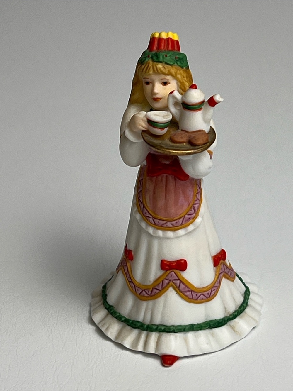 VTG Lenox Lady With Tray Figurine 1994 Handcrafted Philippines Old World